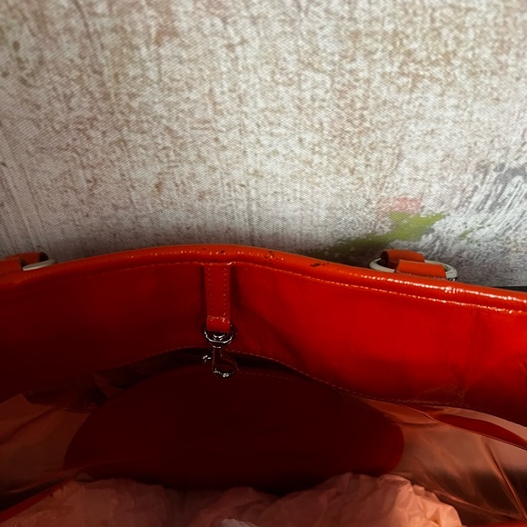 Coach 15021 PVC Metallic Transparent Clear Orange Tote  Rare Plastic Beach Bag - Picture 12 of 15